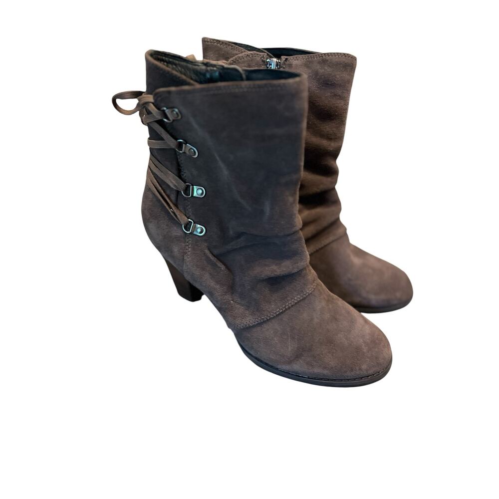 Clarks Artisan Alpine Andi ankle boots brown shade women’s size 9.5